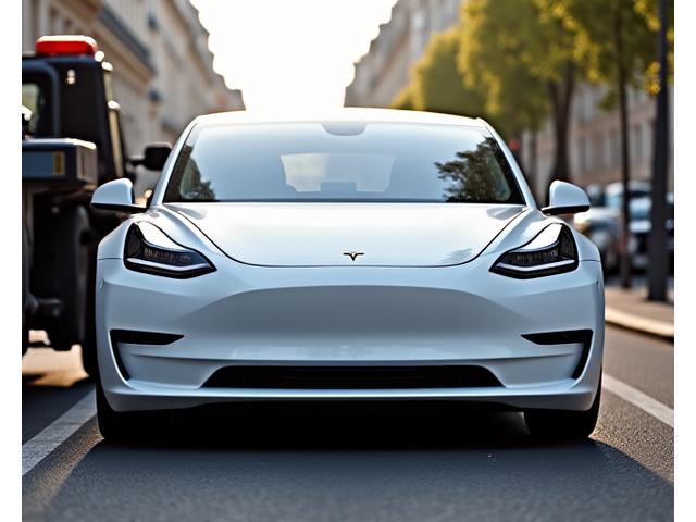Remorquage voiture électrique Tesla